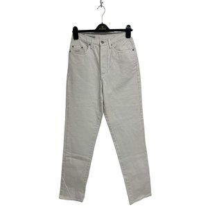 Vintage Banana Republic Women's Straight Leg High Rise White Denim Jeans Size 10